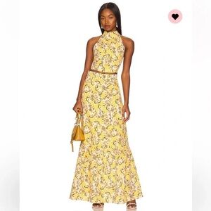 Something Navy Yellow Floral Top and Skirt